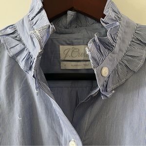 J.Crew button down ruffle collar.